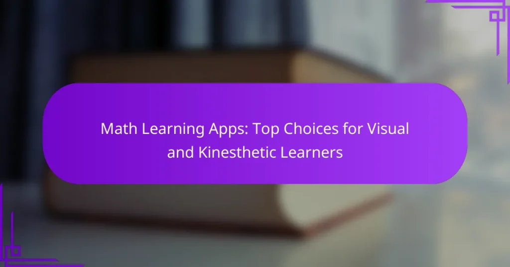Math Learning Apps: Top Choices for Visual and Kinesthetic Learners